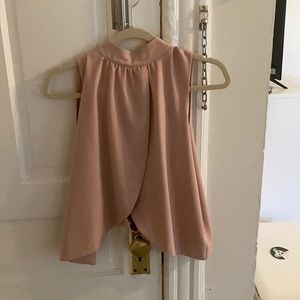 Backless high neck tank